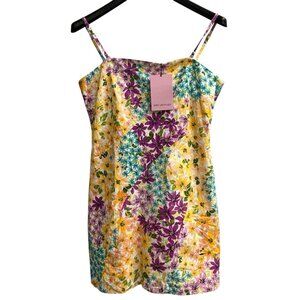 Avec Les Filles Dress Women 12 Mixed Floral Strapless Mini Beach Vacation Summer